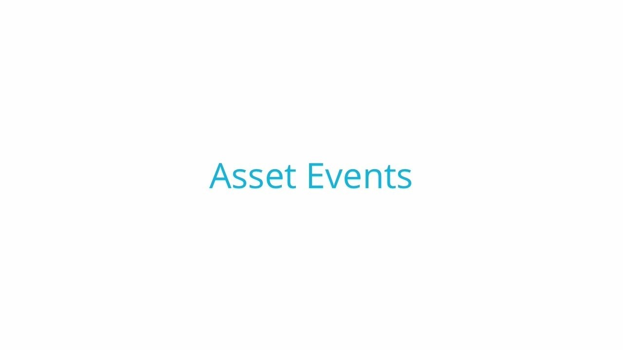 Fiix-Asset events