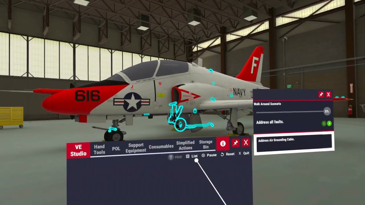 T-45C Virtual Reality Maintenance Training procedure