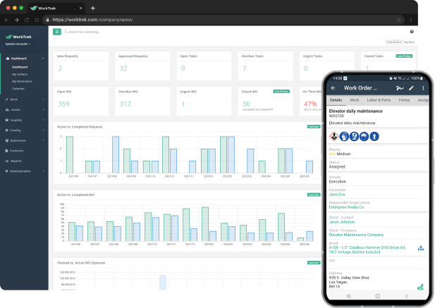 Free CMMS Software WorkTrek CMMS