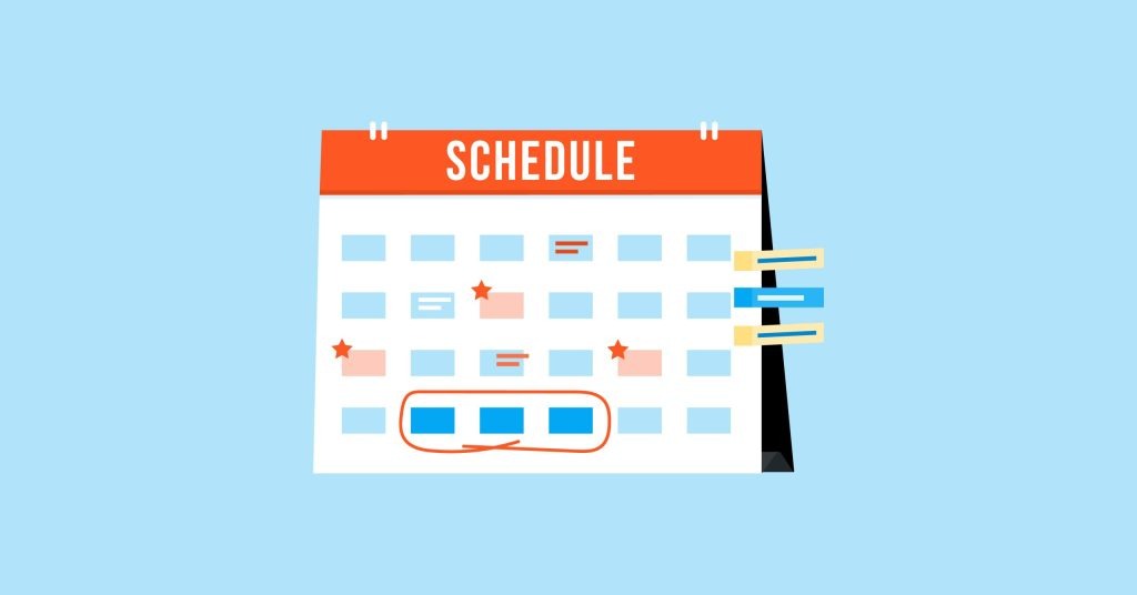 Illustration of a paper schedule