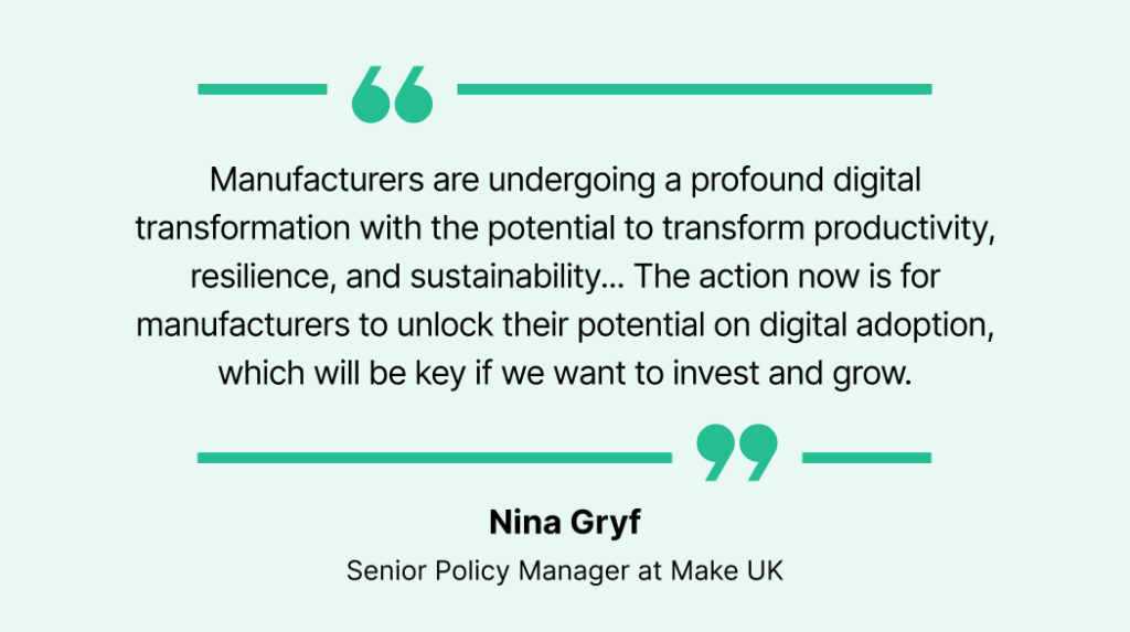 Nina Gryf's quote on digital transformation