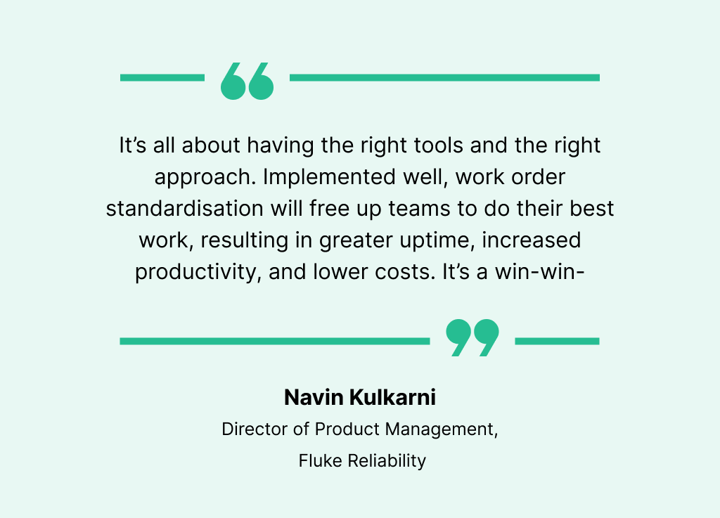 Navin Kulkarni's quote about maintenance workflow. 