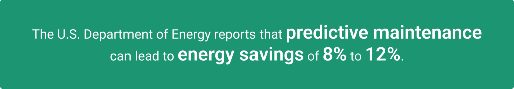 Data on predictive maintenance and energy savings