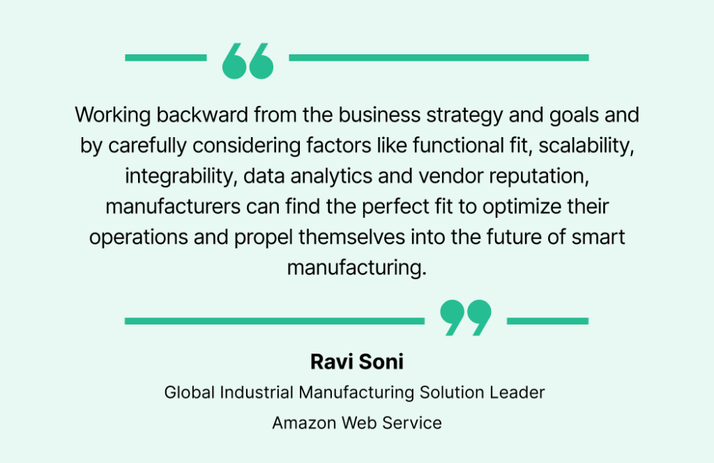 Ravi Soni's quote on choosing the right digital tools for maintenance