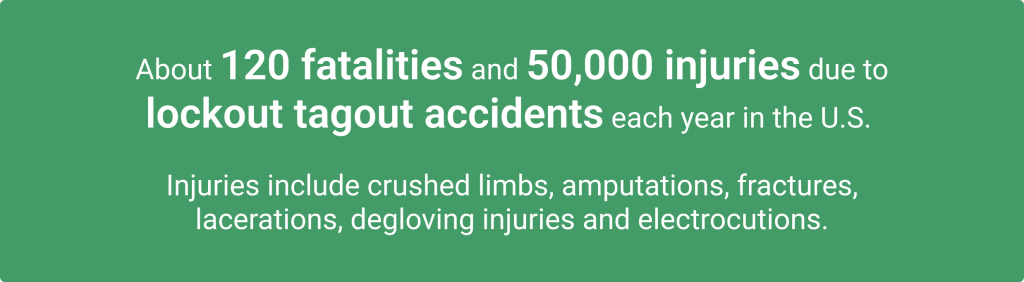 Stats on accidents due to LOTO accidents