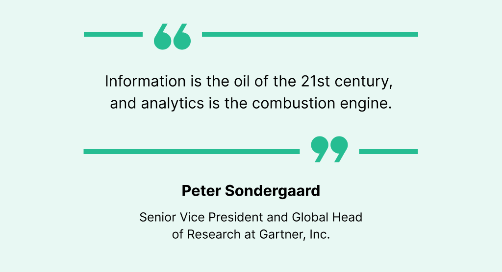 Peter Sondergaard's quote on data analytics