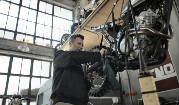 Man fixing a machine