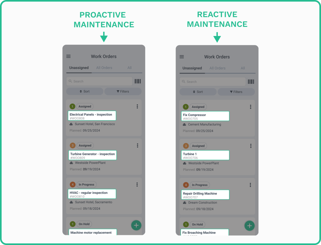 proactive and reactive maintenance with worktrek