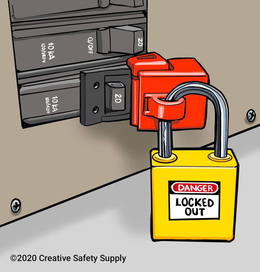 Lockout device illustration