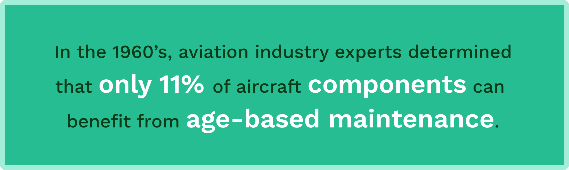 Data on age-based maintenance in the aviation industry