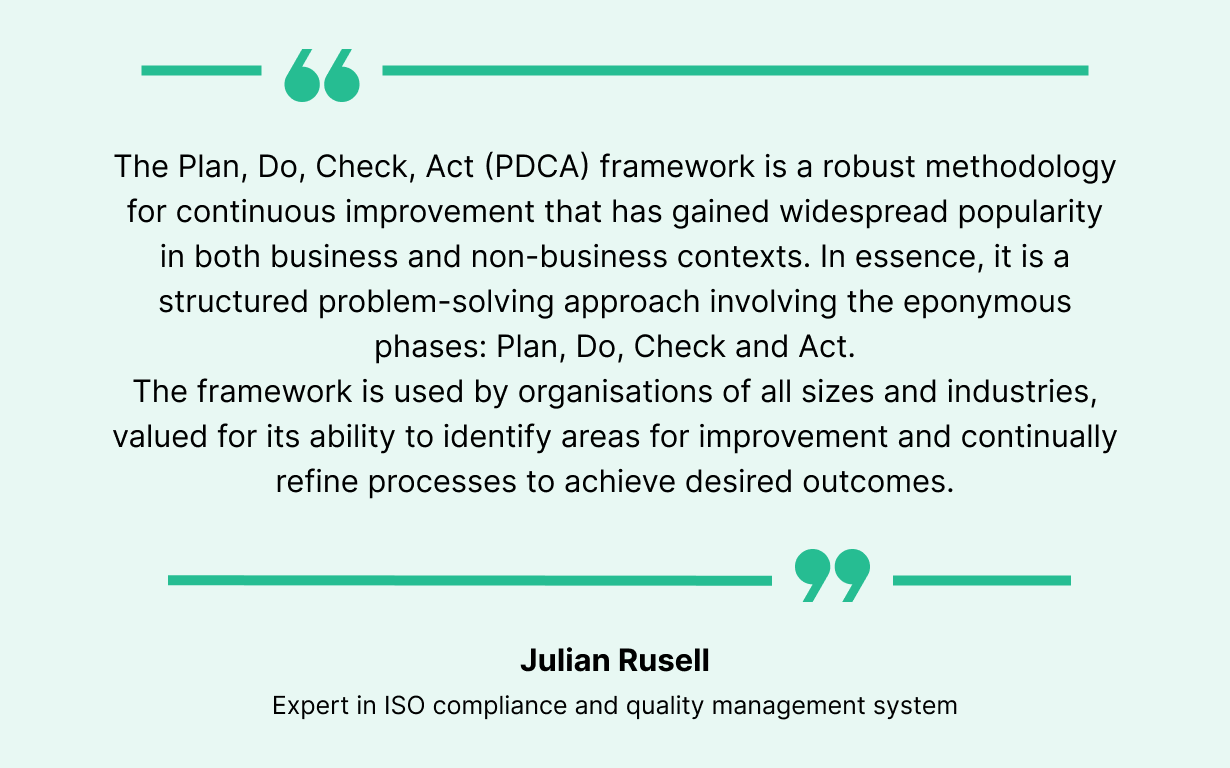 Quote on PDCA framework