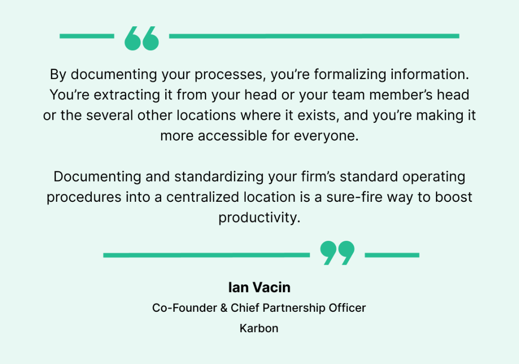 Quote on documenting processes