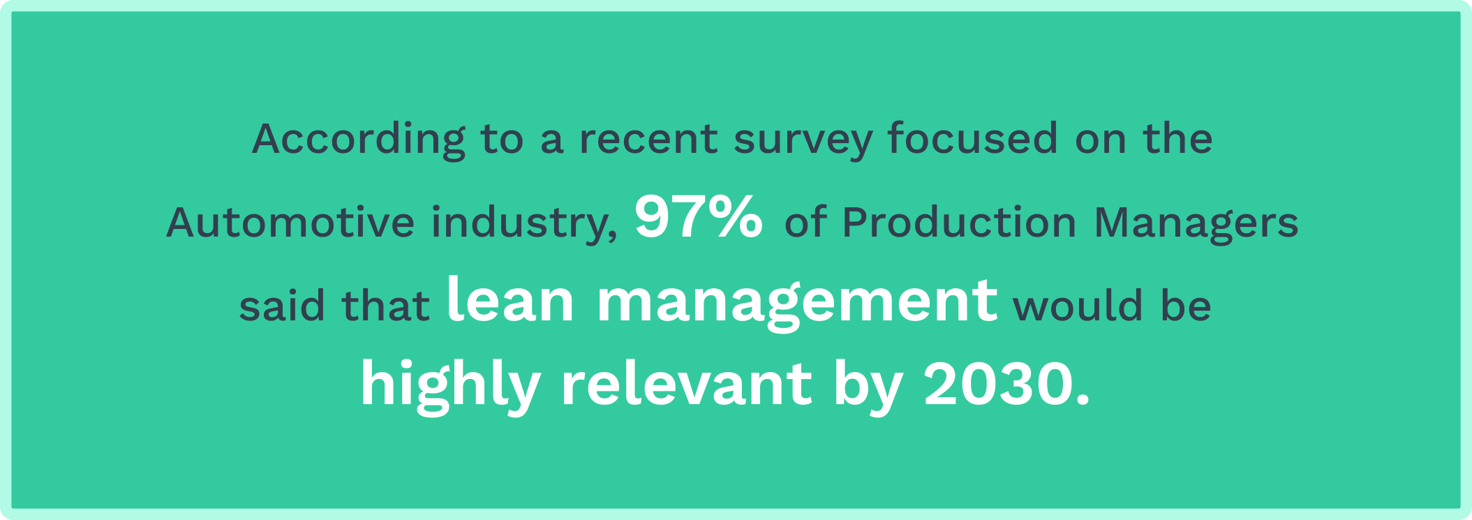 Data on lean management