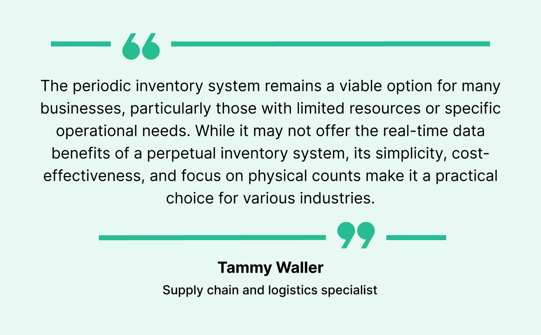 Quote on periodic inventory system