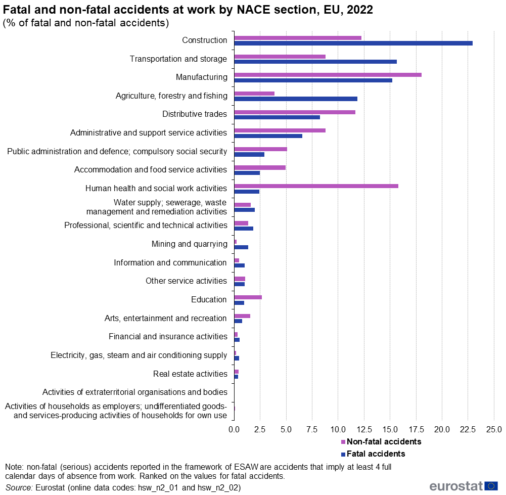 Eurostat statistic on workplace accidents