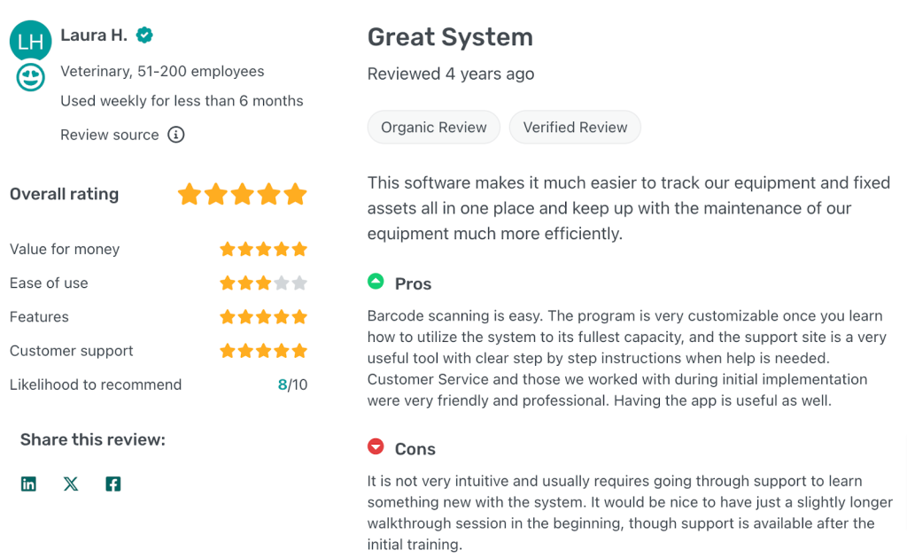 Asset Panda software user review