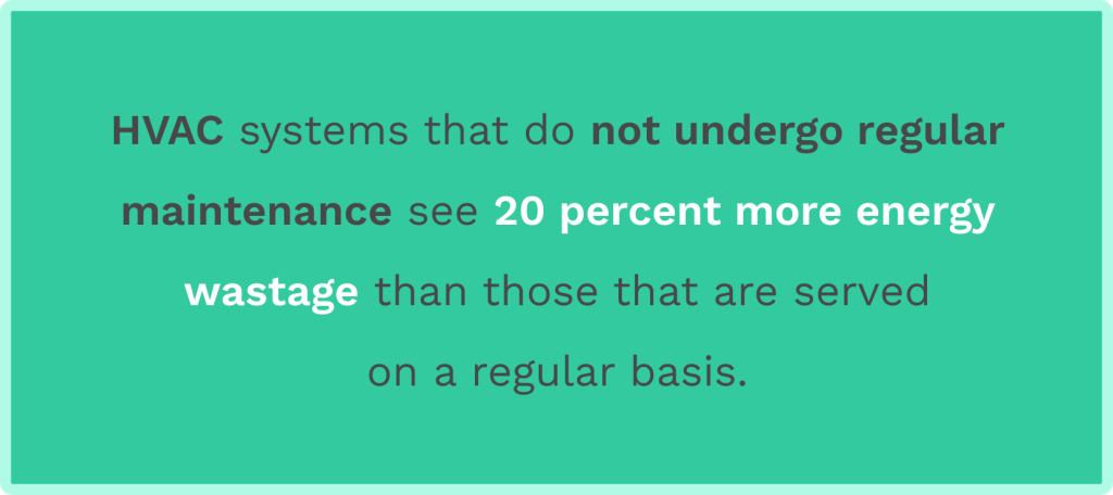 Data on HVAC maintenance and energy waste