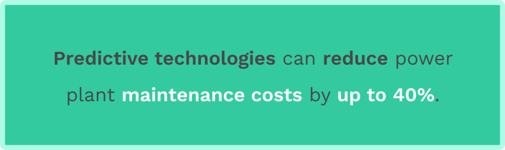 Data on power plant maintenance cost reduction