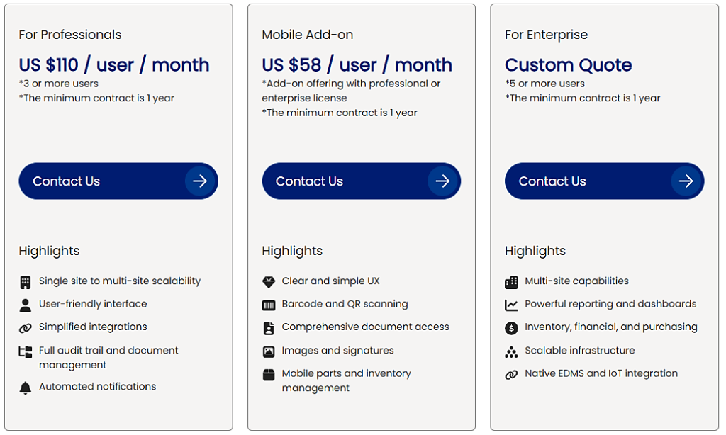 Accruent Maintenance Connection dashboard
