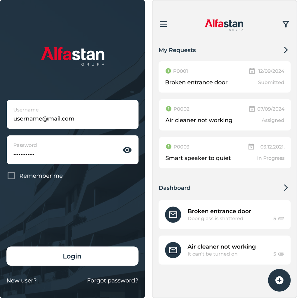 Alfastan grupa dashboard