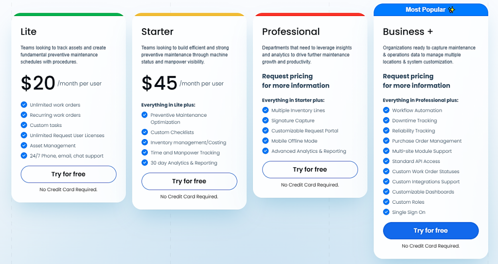 upkeep pricing screenshot