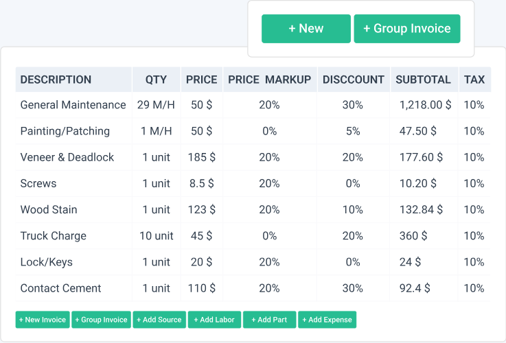 worktrek tool screenshot