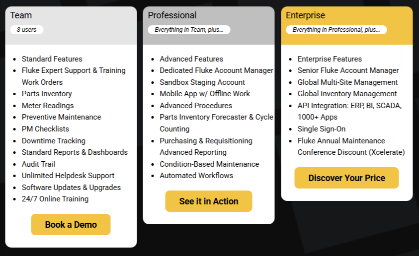 emaint plans and pricing screenshot