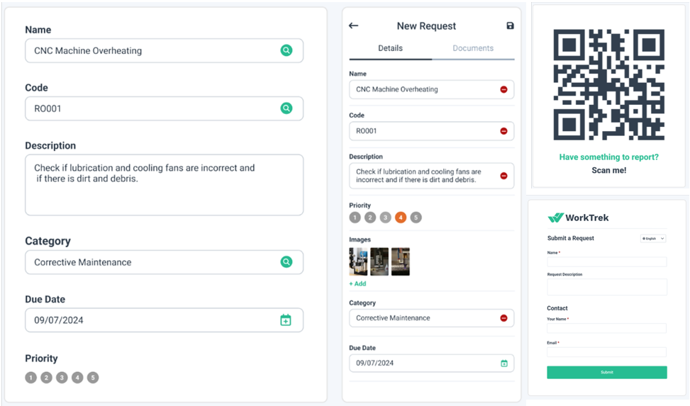 worktrek work request screenshot