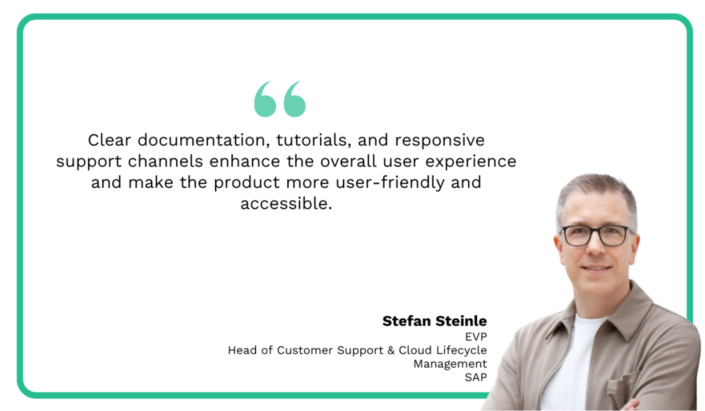 quote on improving customer experience through good vendor support