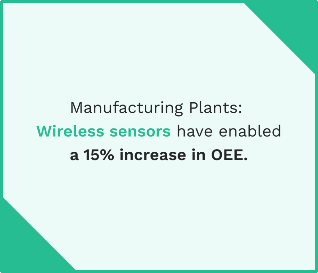 Data on wireless sensors and OEE.