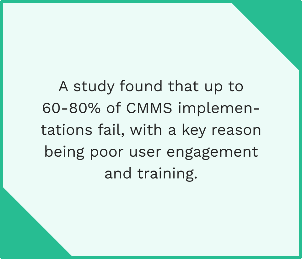 Data on the CMMS implementation failures