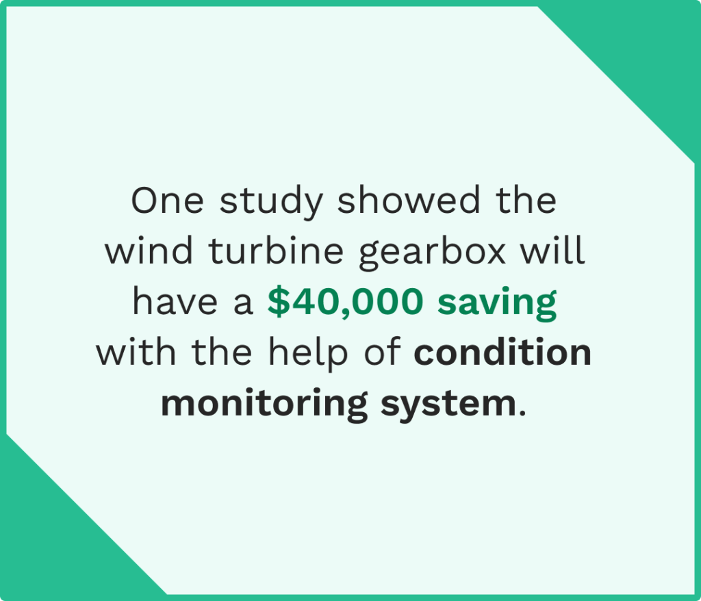 Data on the condition montioring system and the saving
