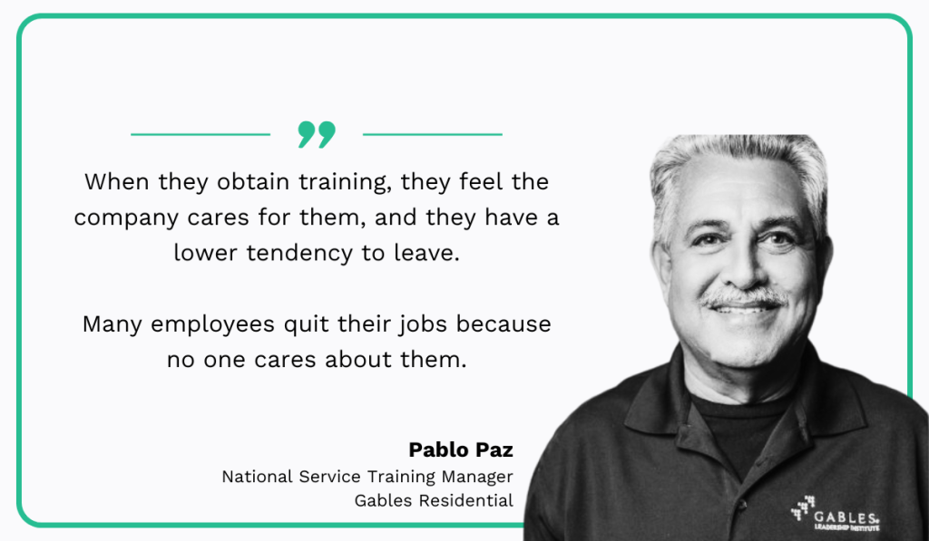quote on how maintenance training fosters employee loyalty
