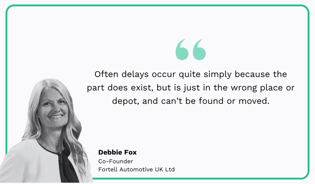 quote on how delays occur because of missing spare parts