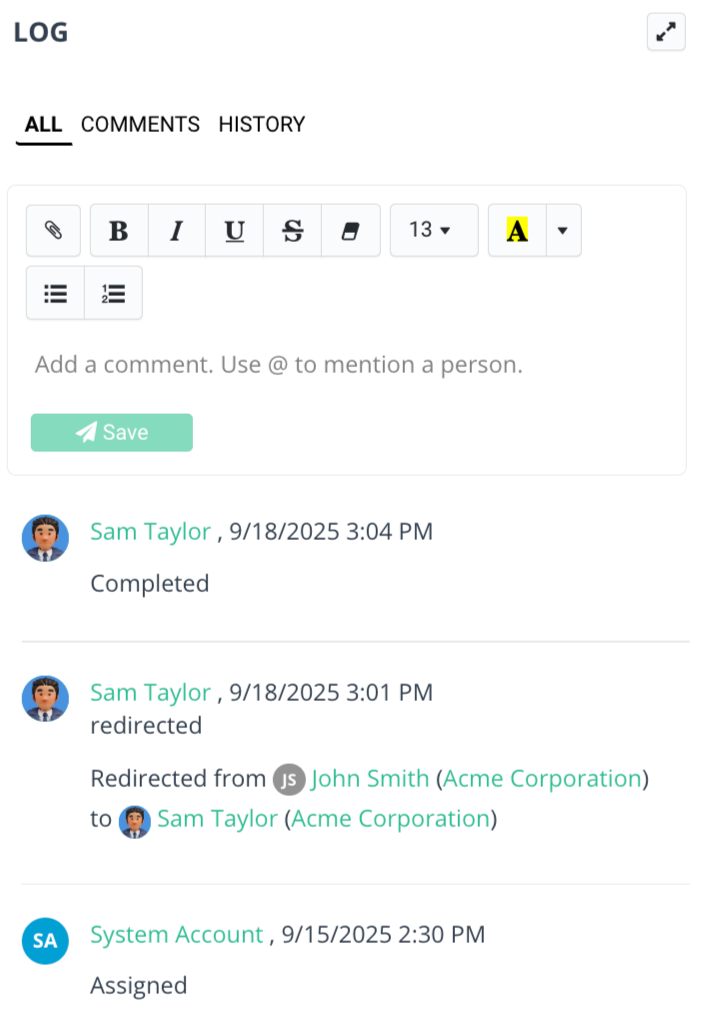 worktrek tool screenshot