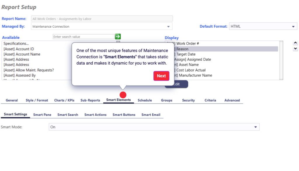 accruent smart elements feature screenshot