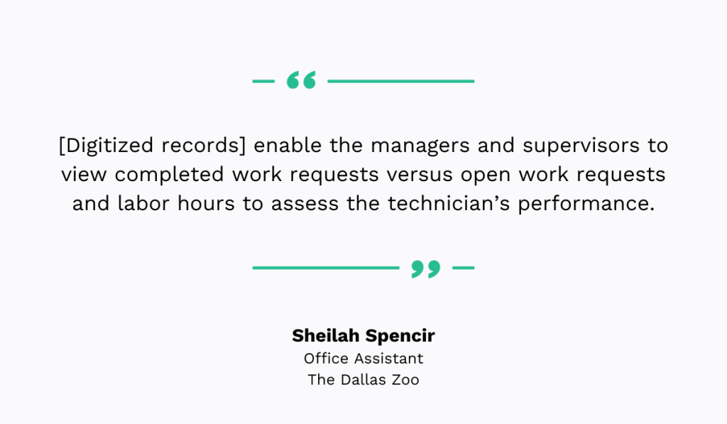 quote on the benefits of digitized records