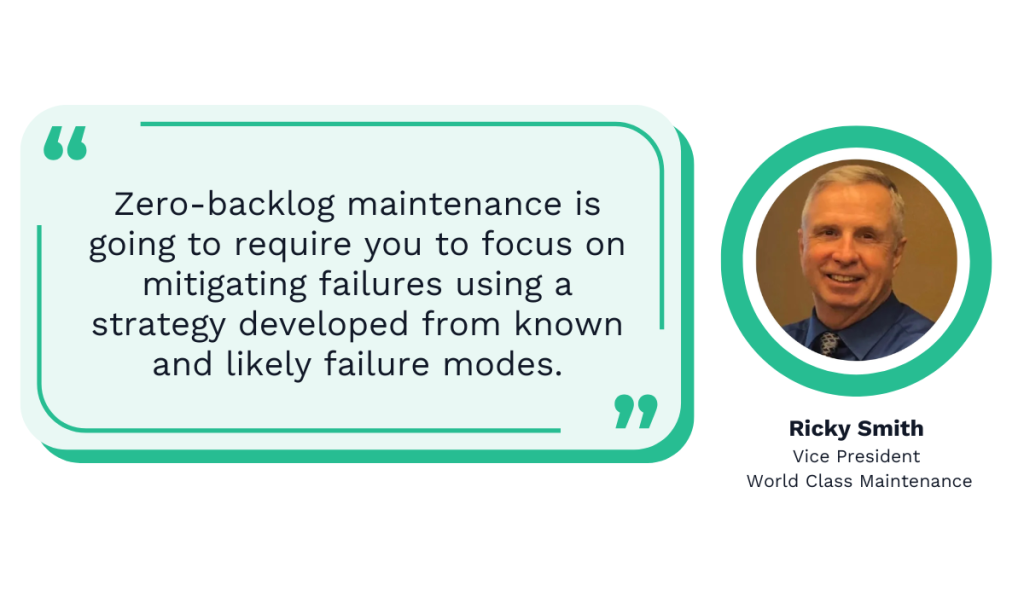 quote on zero-backlog maintenance
