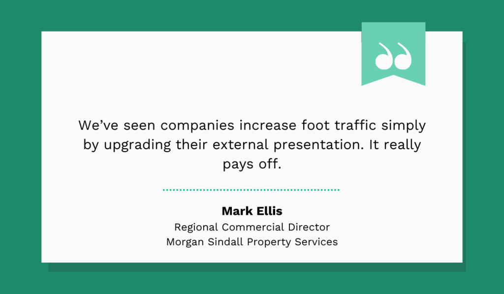 quote on how companies can improve foot traffic with good grounds maintenance