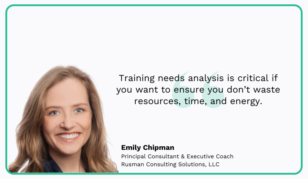 quote on the importance of training needs analysis