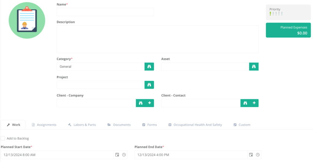 worktrek tool screenshot