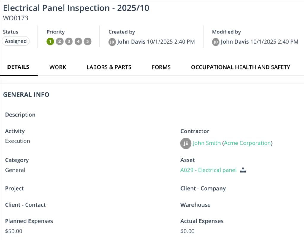 worktrek tool screenshot