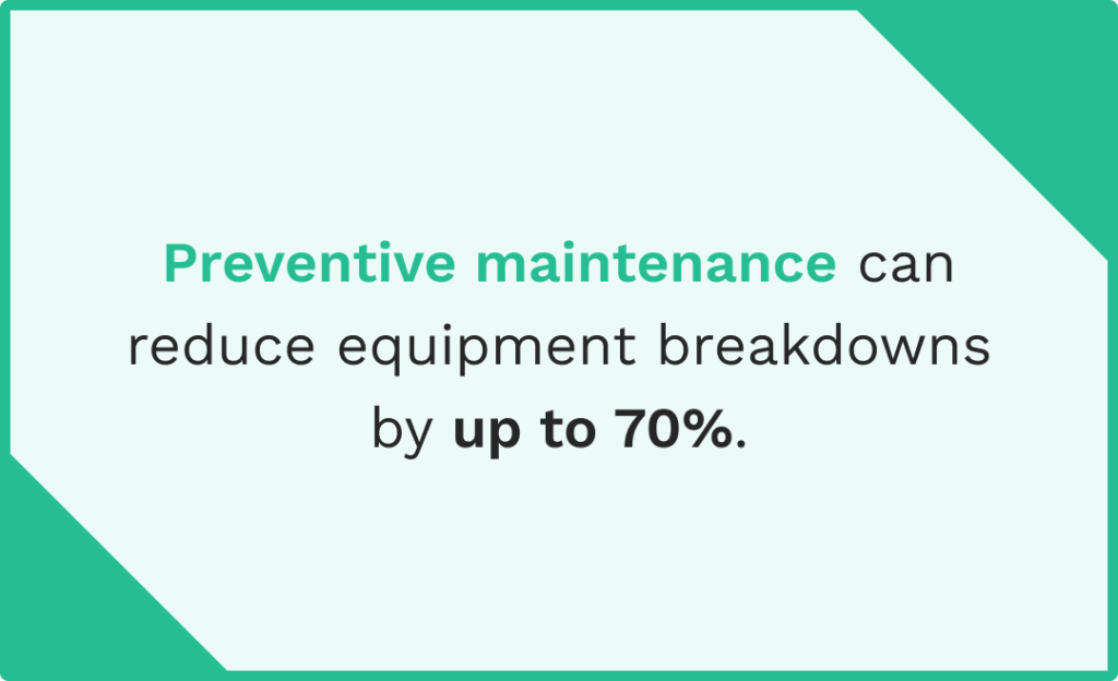 Statistics about preventive maintenance