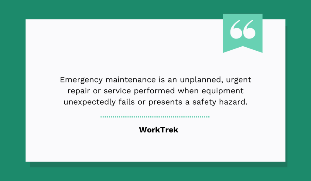 definition of emergency maintenance