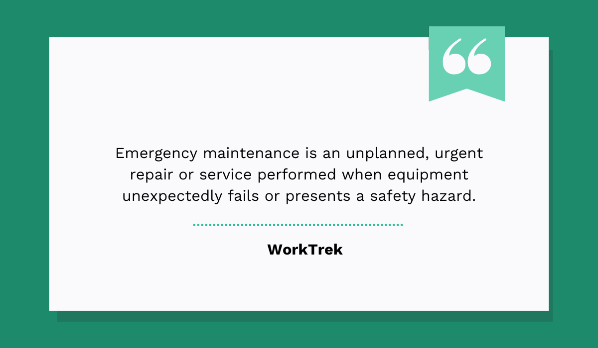 definition of emergency maintenance