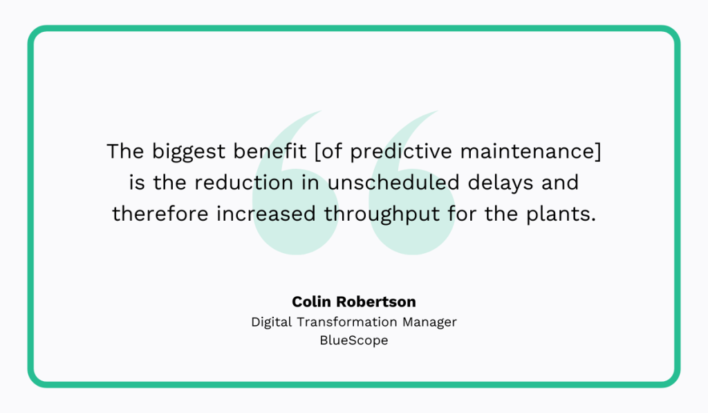 quote on how predictive maintenance reduces unscheduled delays
