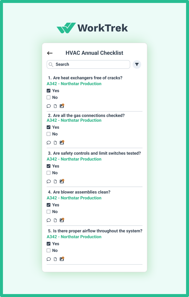 Annual HVAC checklist