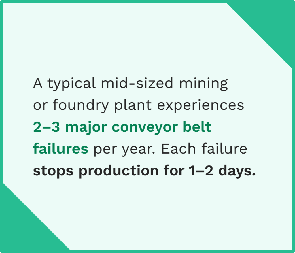 Statistics about the conveyor failures