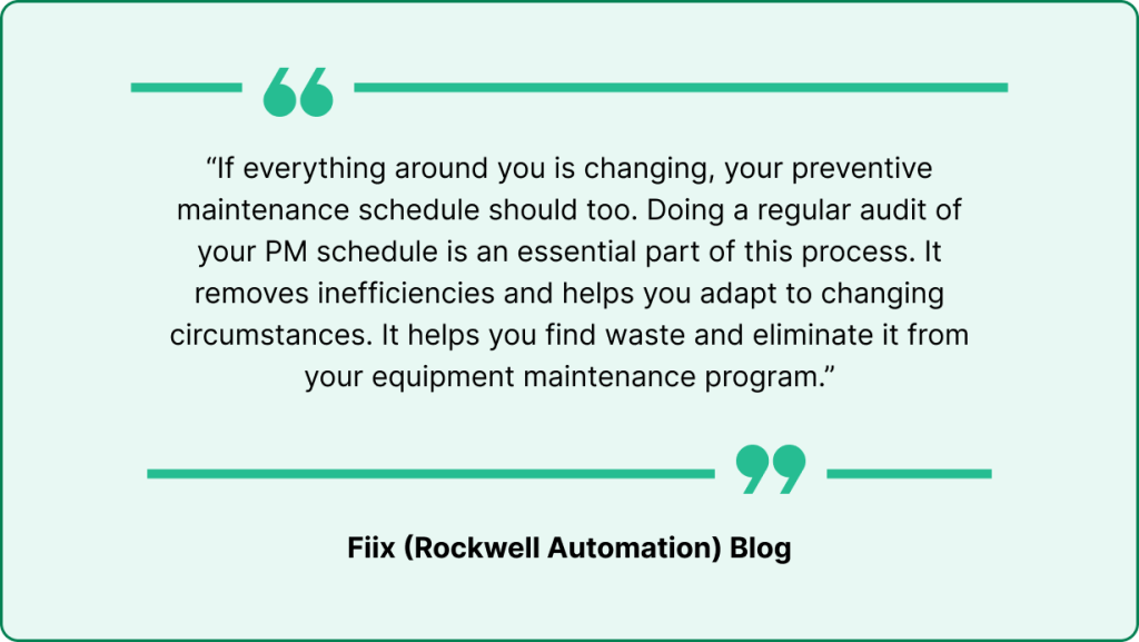 Quote on the importance of the PM audits