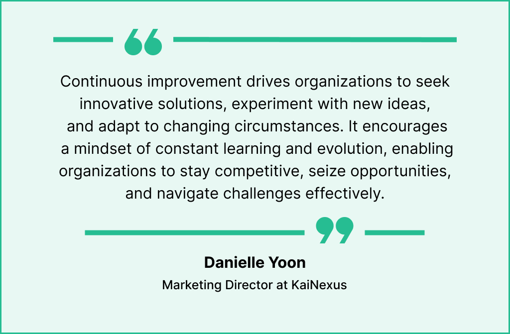 Quote on the continuous improvement